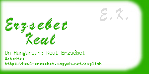 erzsebet keul business card